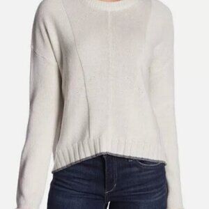 Rails Joanna Wool & Cashmere Sweater Pullover Snow Globe Cream Metallic